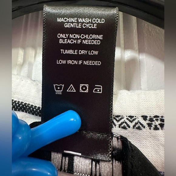 Ali Miles 1X Cotton Textured Rainbow Stripes Button Down Tunic Roll Tab Sleeve - Picture 9 of 15